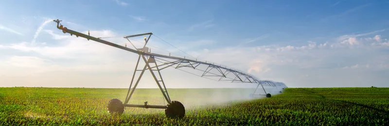 Irrigation equipment in a field